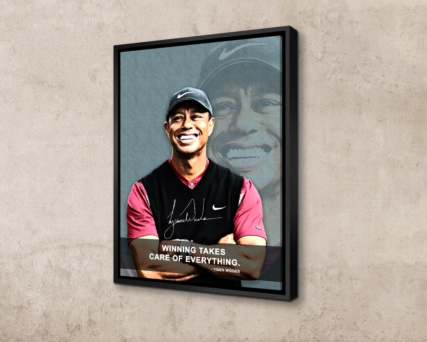 Tiger Wood Winning takes care of everything Canvas Wall Art