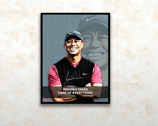 Tiger Wood Winning takes care of everything Canvas Wall Art