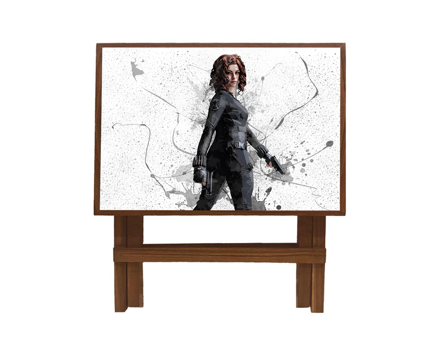 Black Widow Splash Effect Coffee and Laptop Table