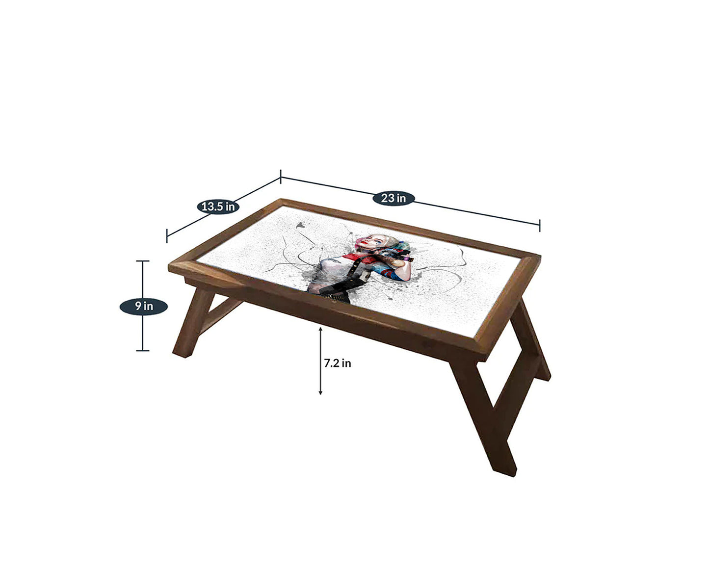 Harley Quinn Splash Effect Coffee and Laptop Table