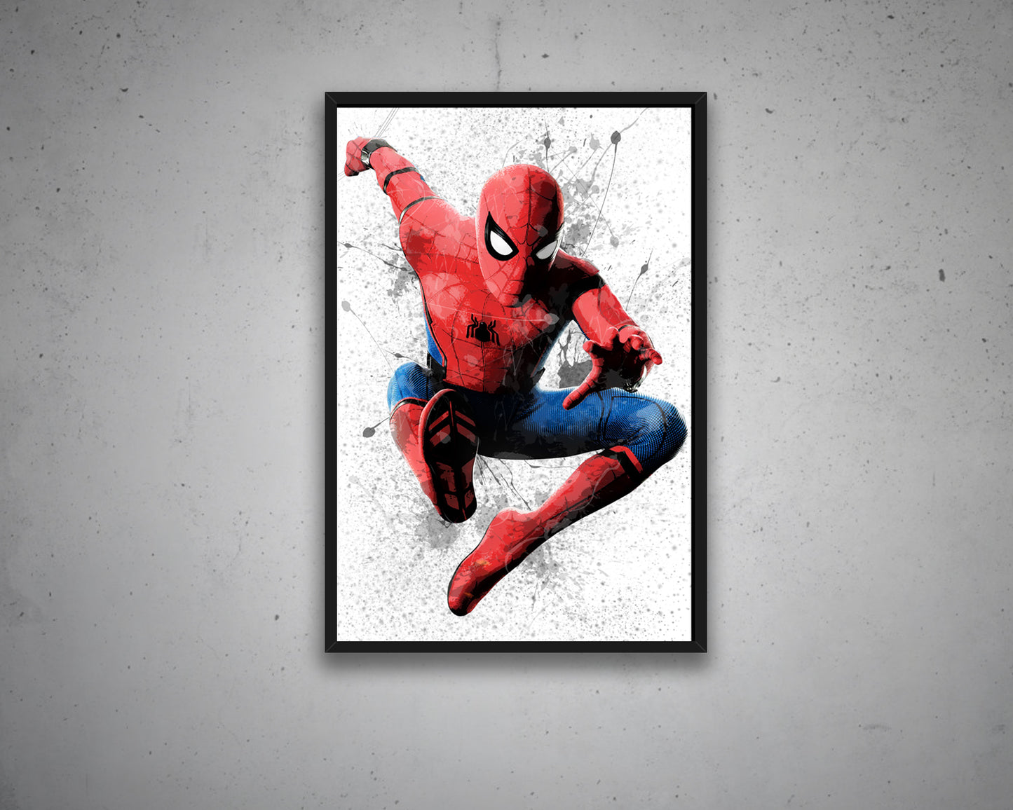 Spiderman Splash Effect Canvas Art