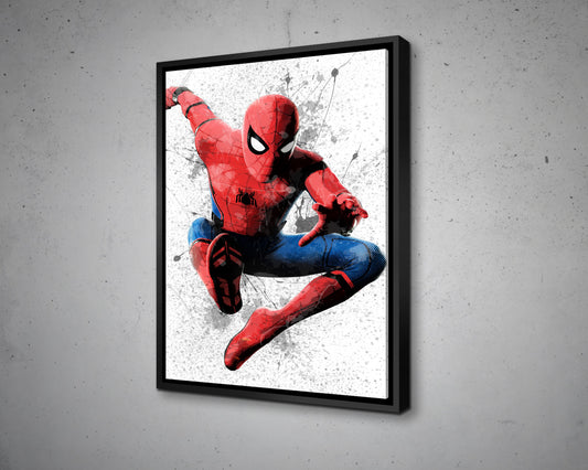 Spiderman Splash Effect Canvas Art