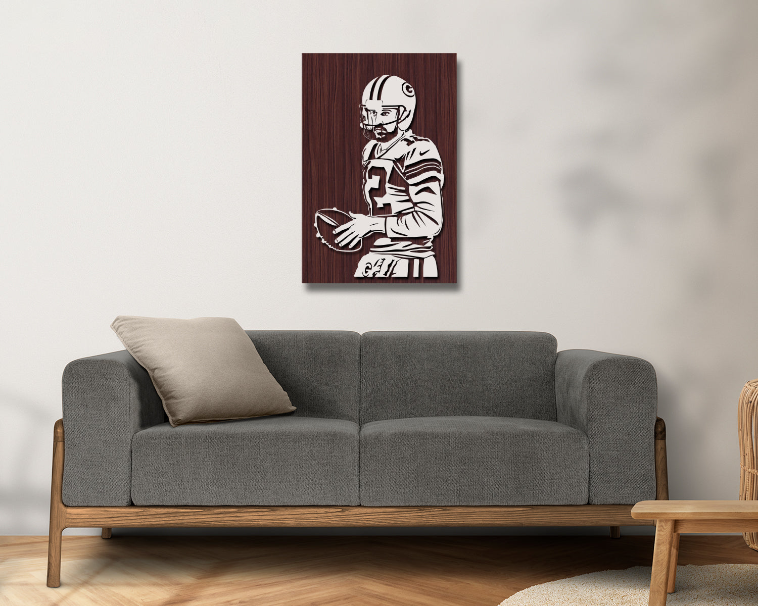 Aaron Rodgers LED Wooden Decal 
