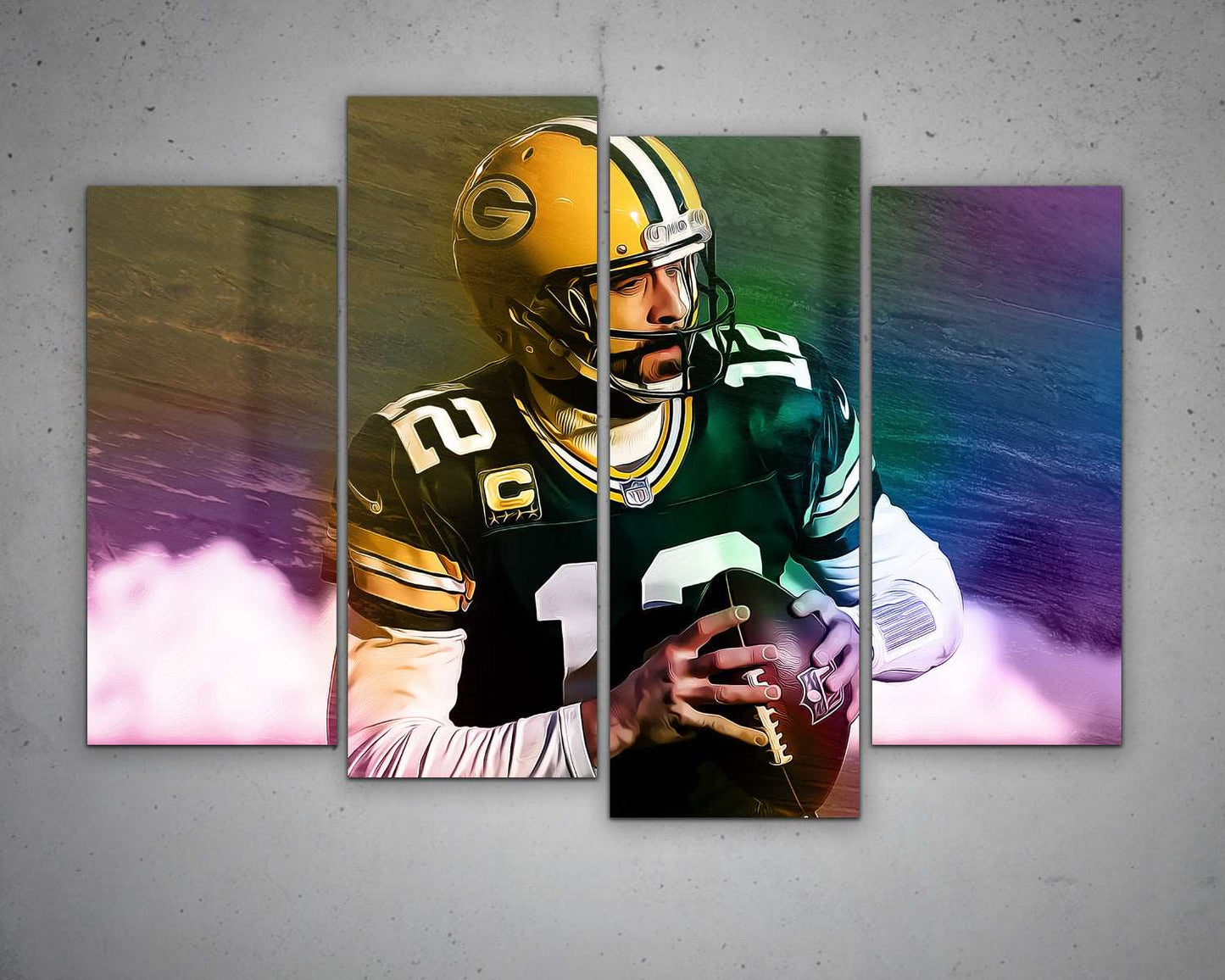Aaron Rodgers Multicolour Wall Art