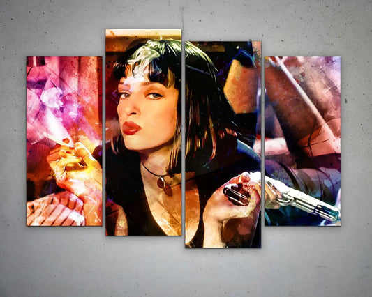 Abstract Pulp Fiction Multicolour Wall Art