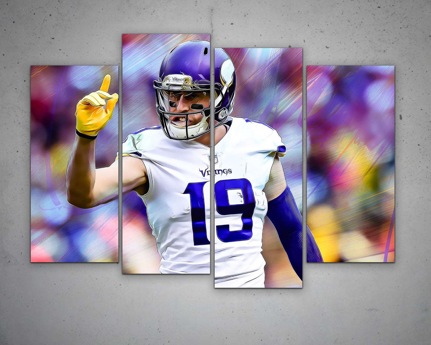 Adam Thielen Multicolour Wall Art