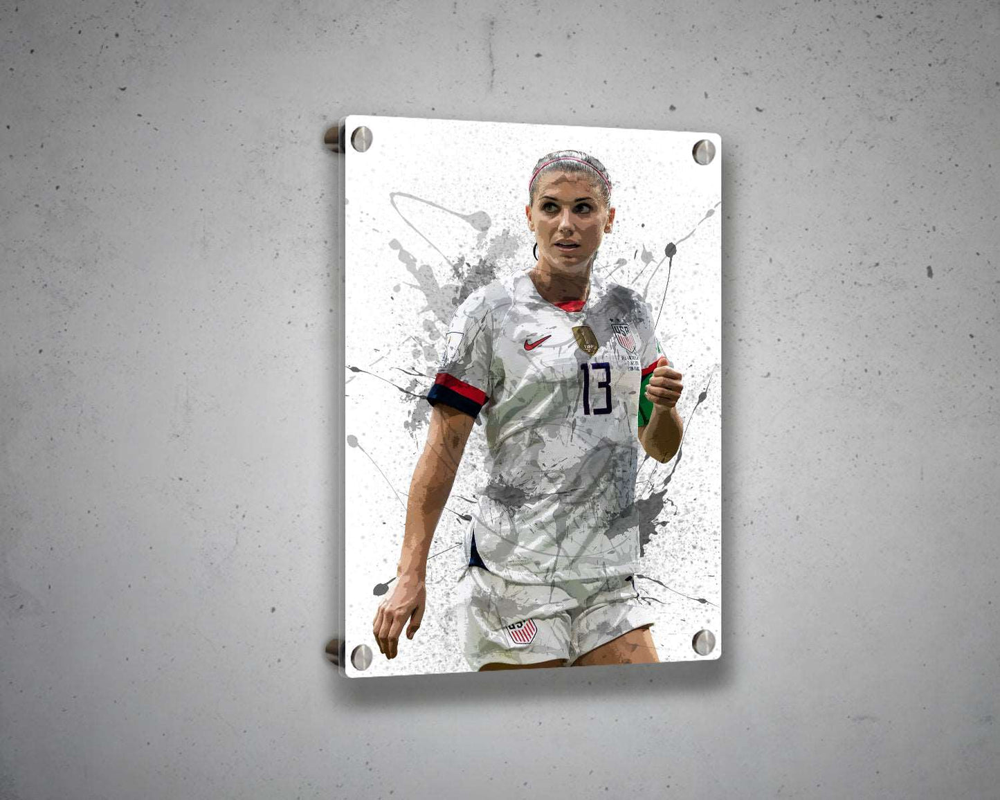 Alex Morgan Splash Effect Canvas Art
