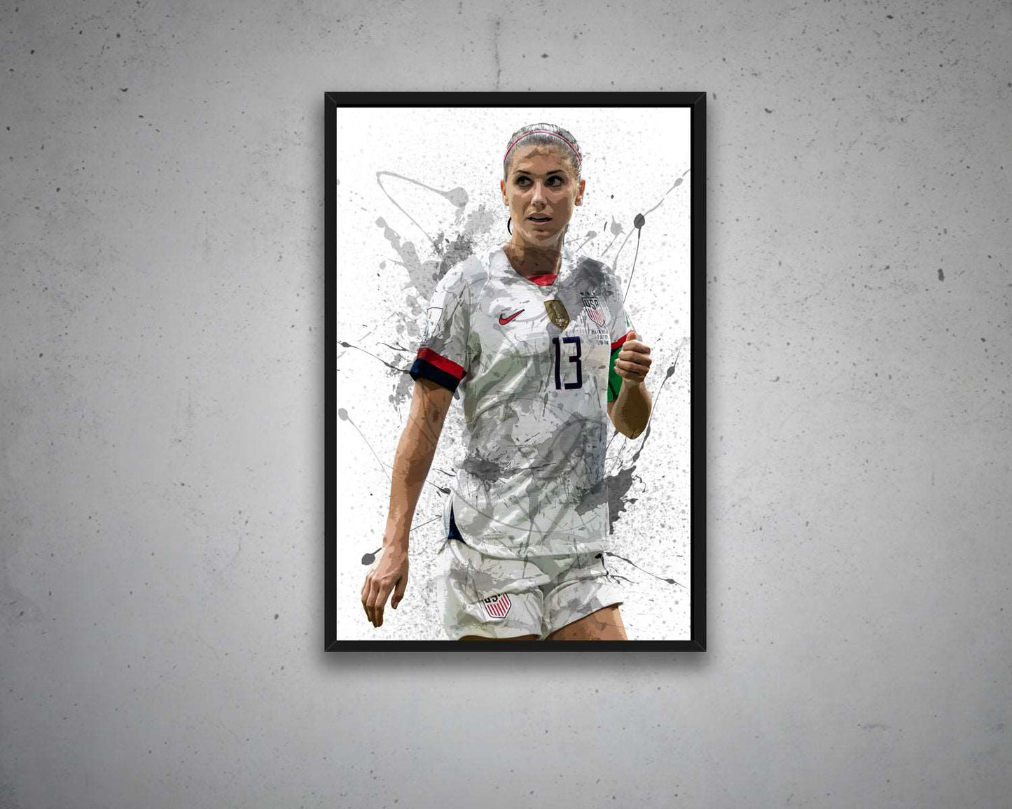 Alex Morgan Splash Effect Canvas Art