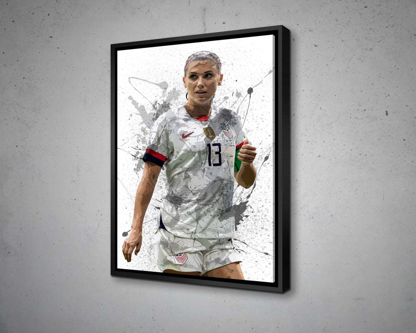 Alex Morgan Splash Effect Canvas Art