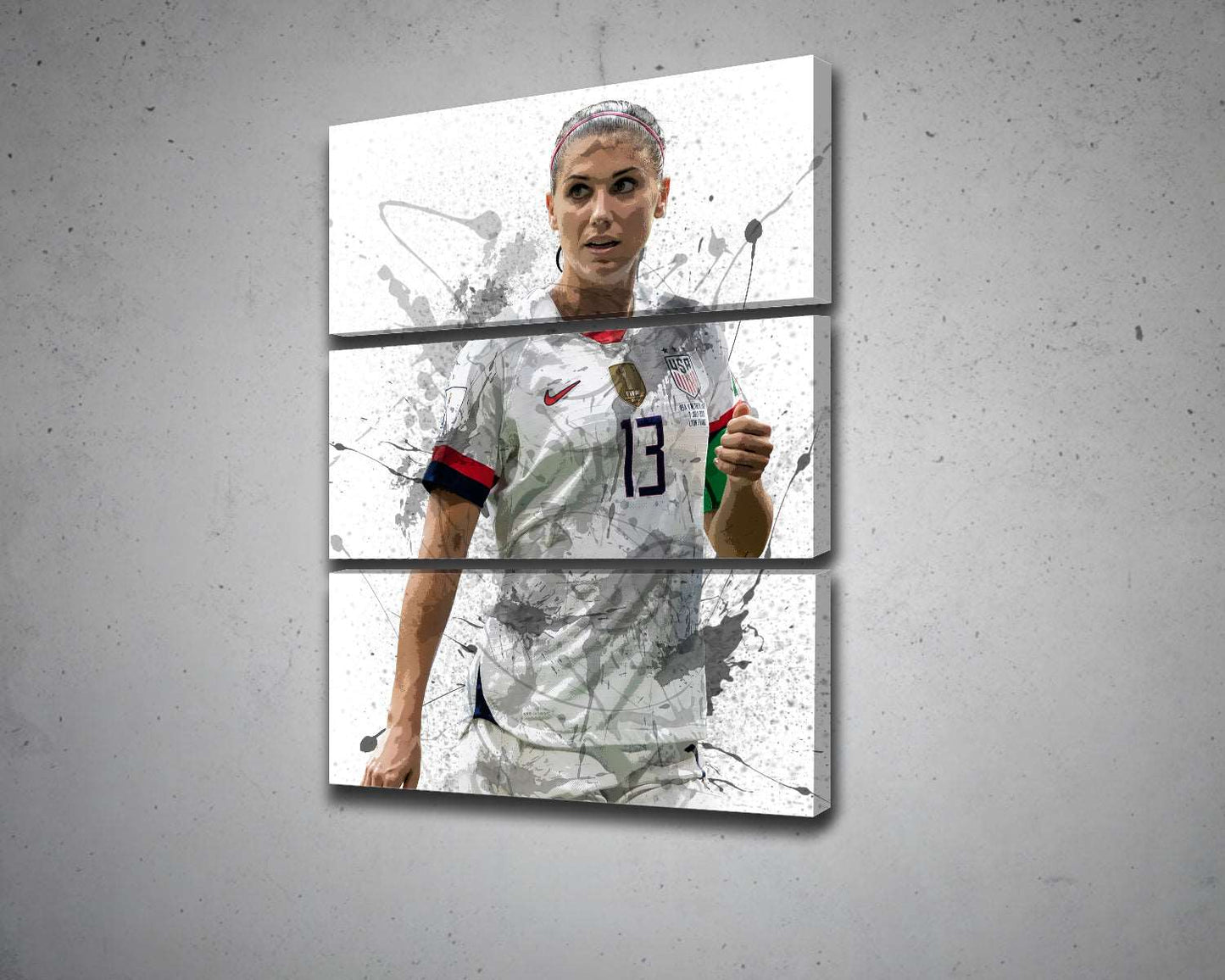 Alex Morgan Splash Effect Canvas Art