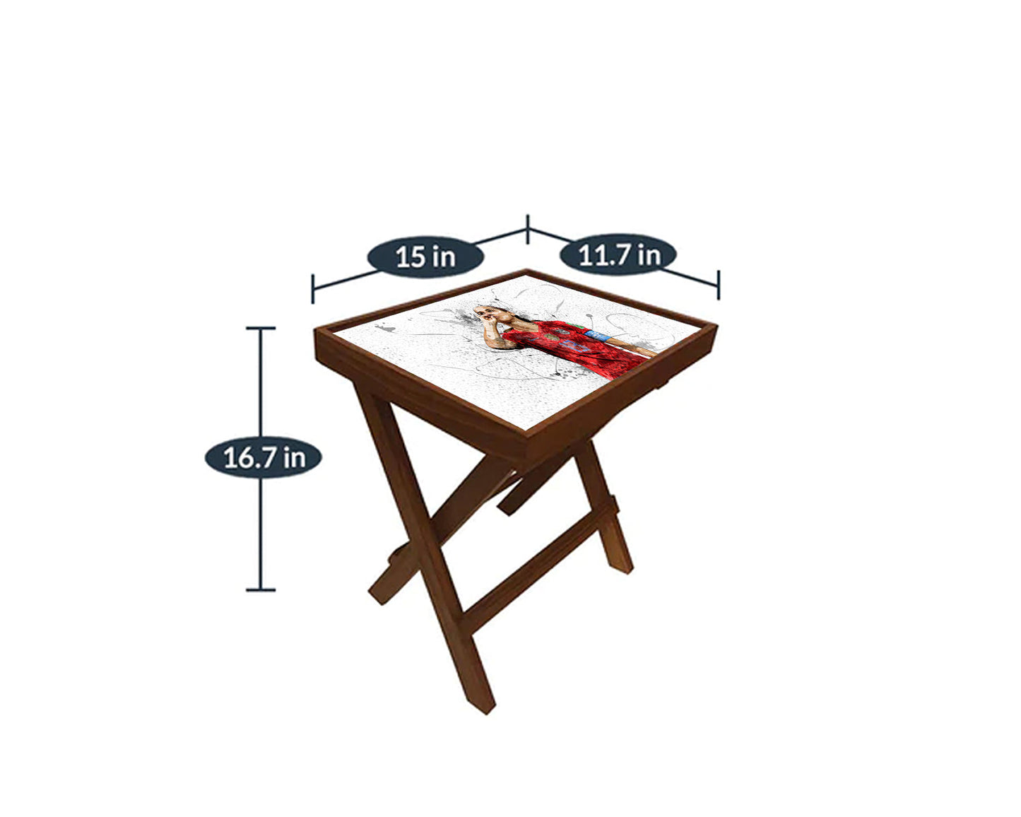 Alex Morgan Splash Effect Coffee and Laptop Table