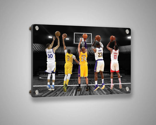 All time legends Canvas Wall Art | Kobe Bryant | James Harden | Lebron James | Stephen Curry | Anthony Davis |