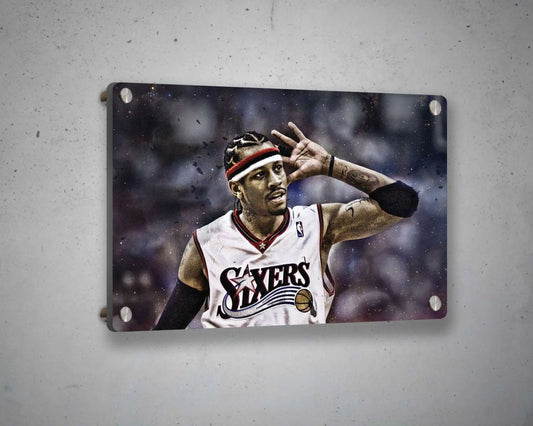 Allen Iverson Black & White Canvas Art