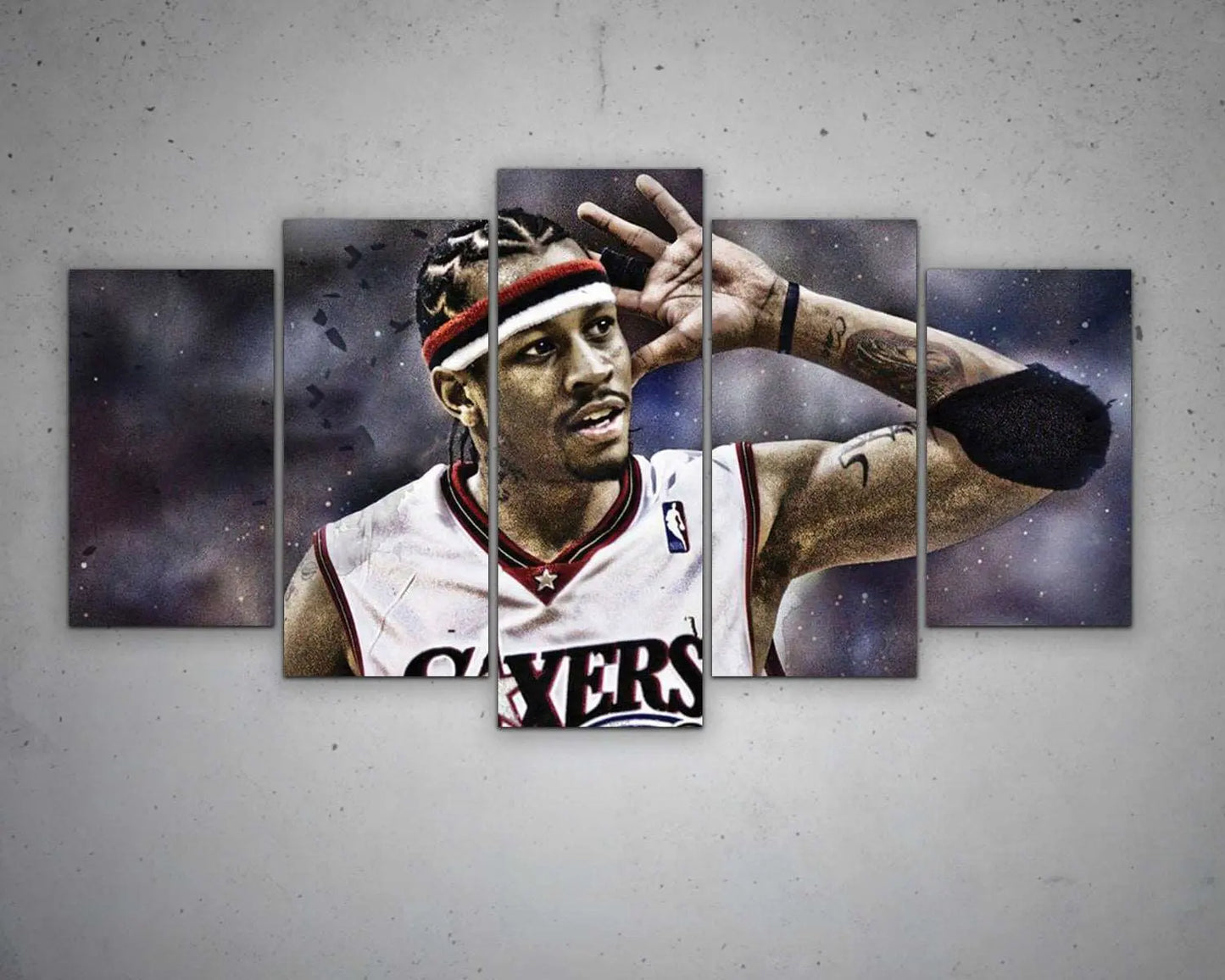 Allen Iverson Black & White Canvas Art