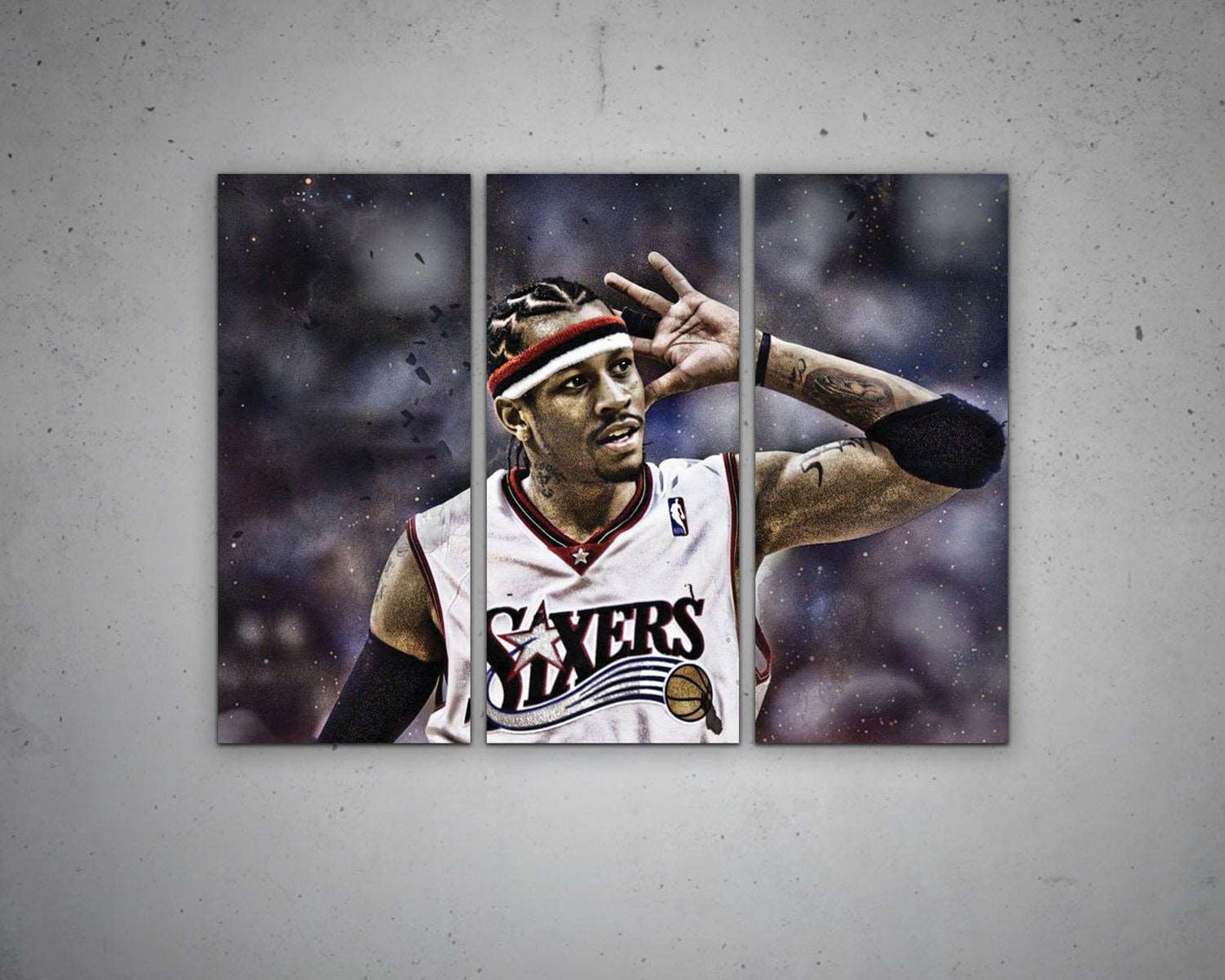 Allen Iverson Black & White Canvas Art