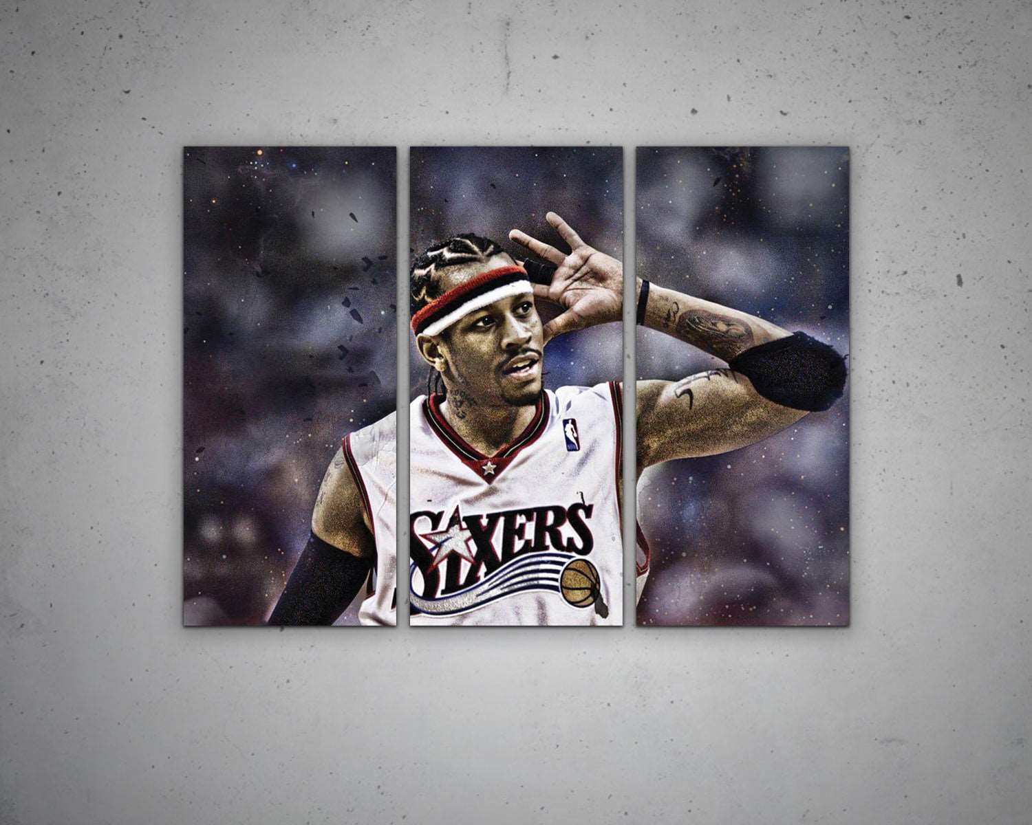 Allen Iverson Black & White Canvas Art