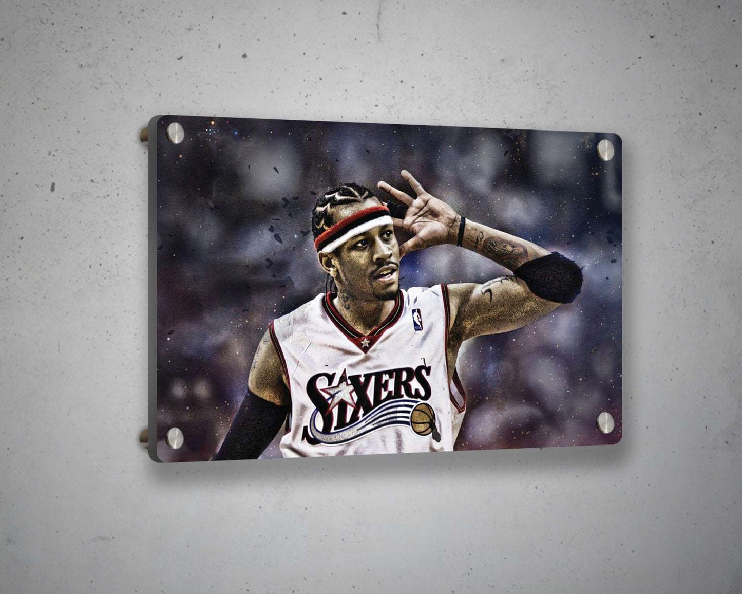 Allen Iverson Black & White Canvas Art