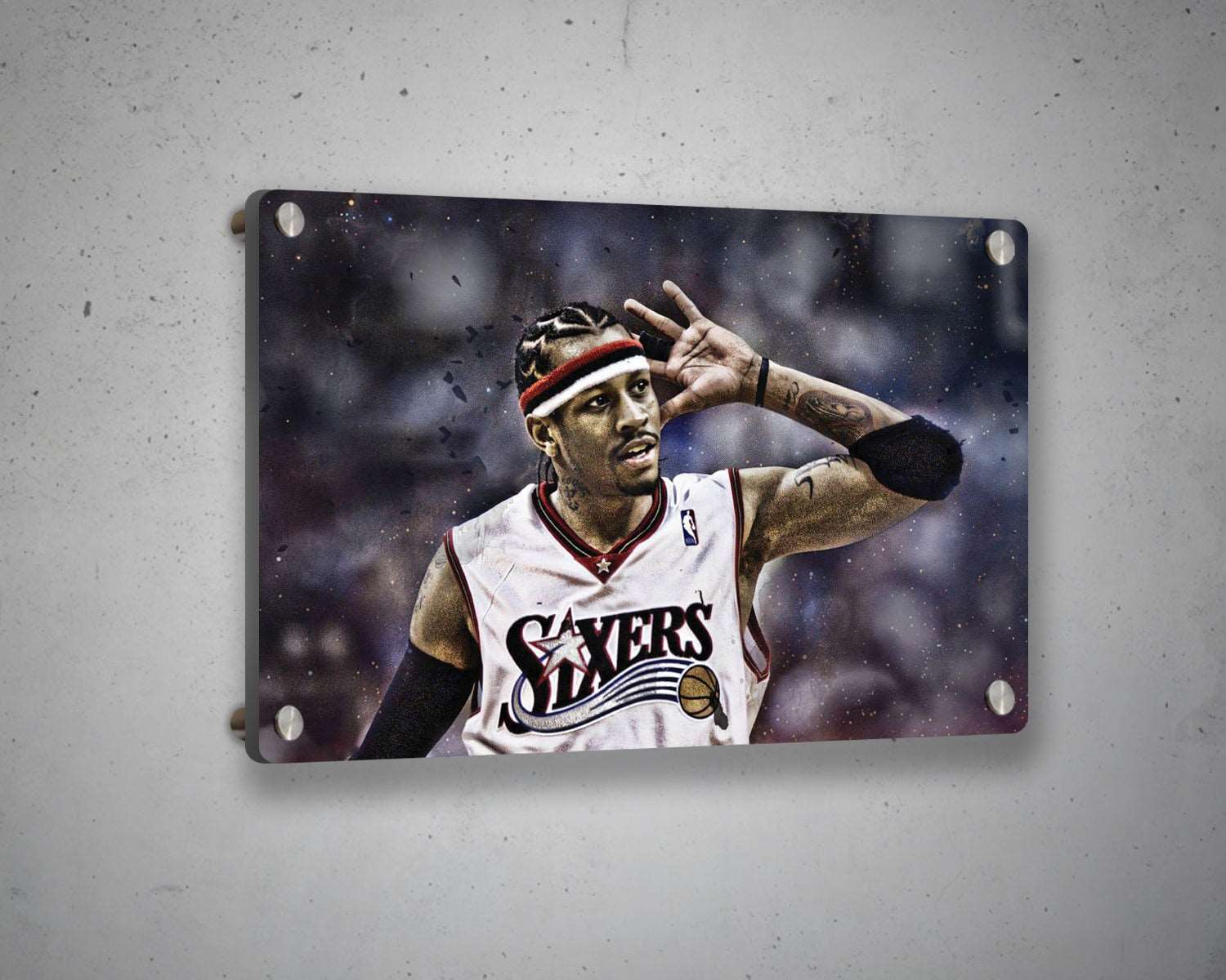 Allen Iverson Black & White Canvas Art