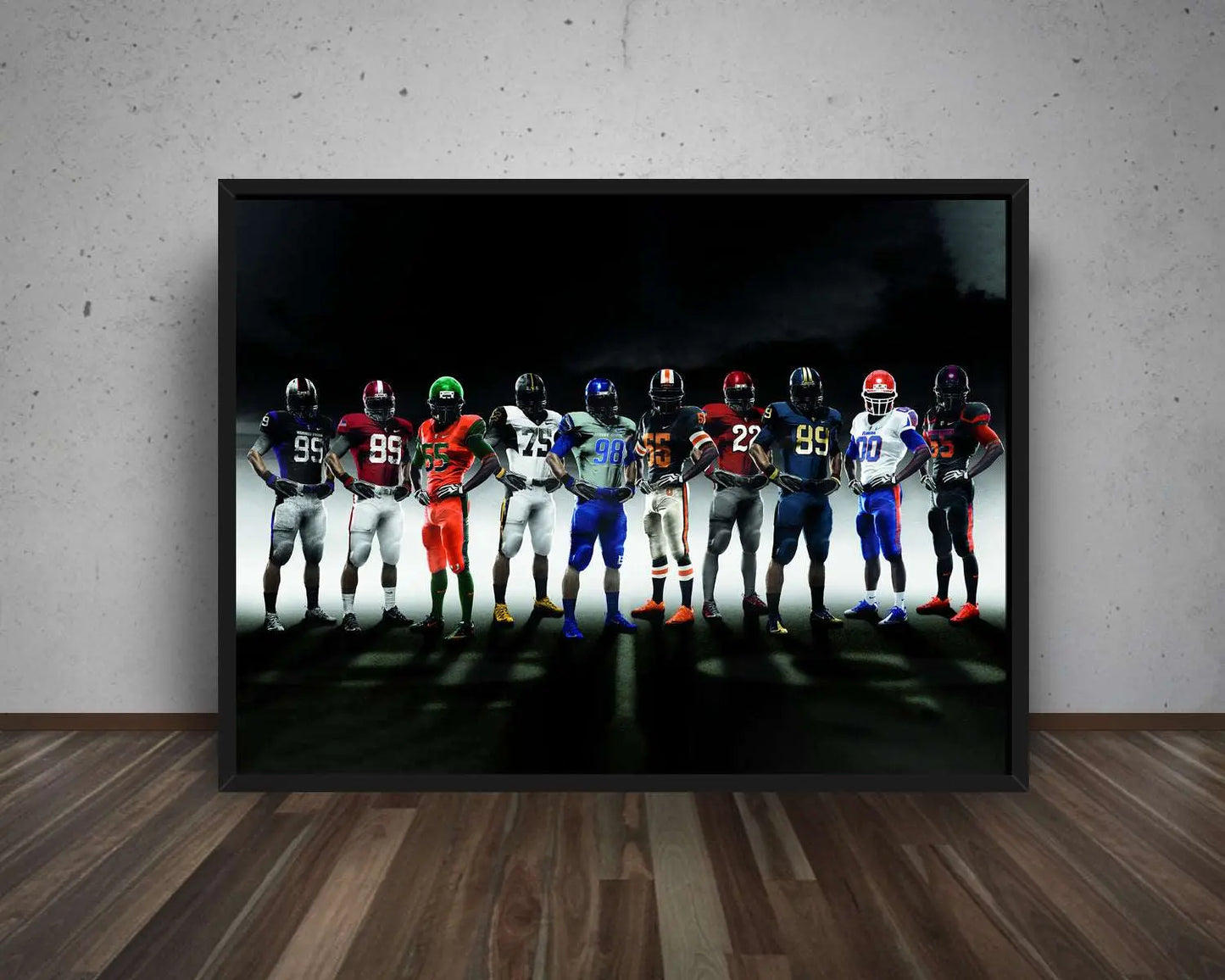 American Football Black & White Canvas Art