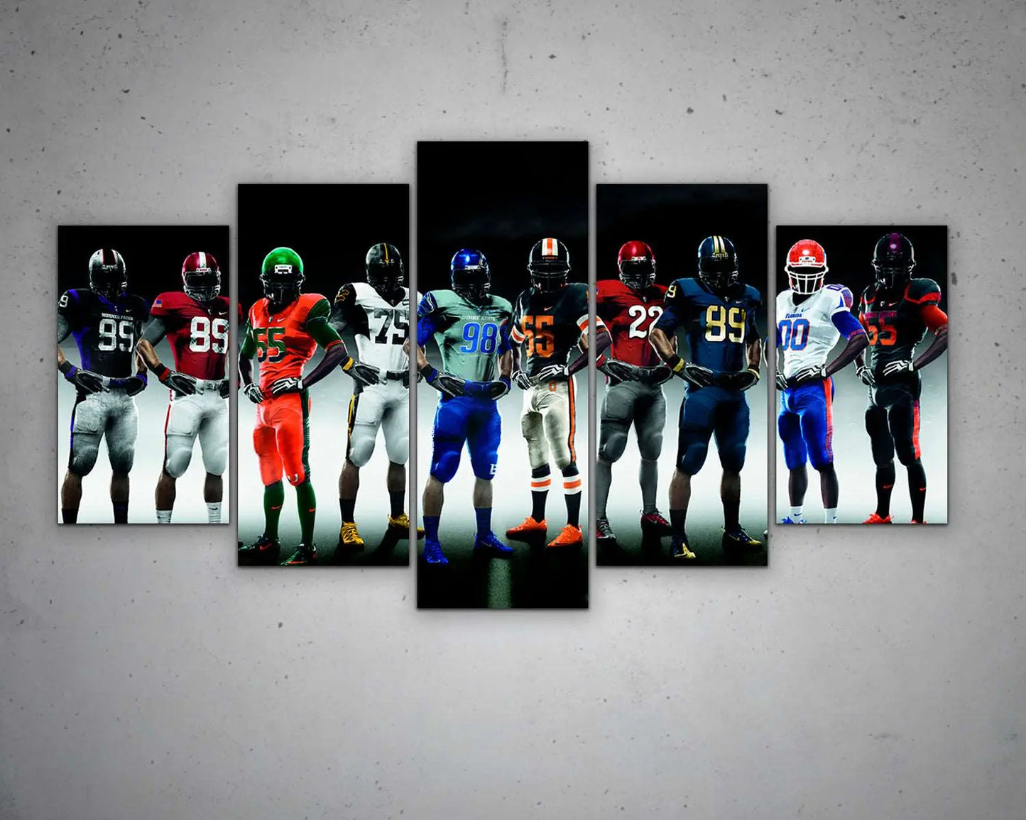 American Football Black & White Canvas Art