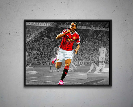 Anthony Martial Black & White Canvas Art