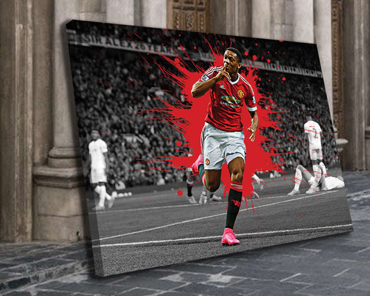 Anthony Martial Black & White Canvas Art