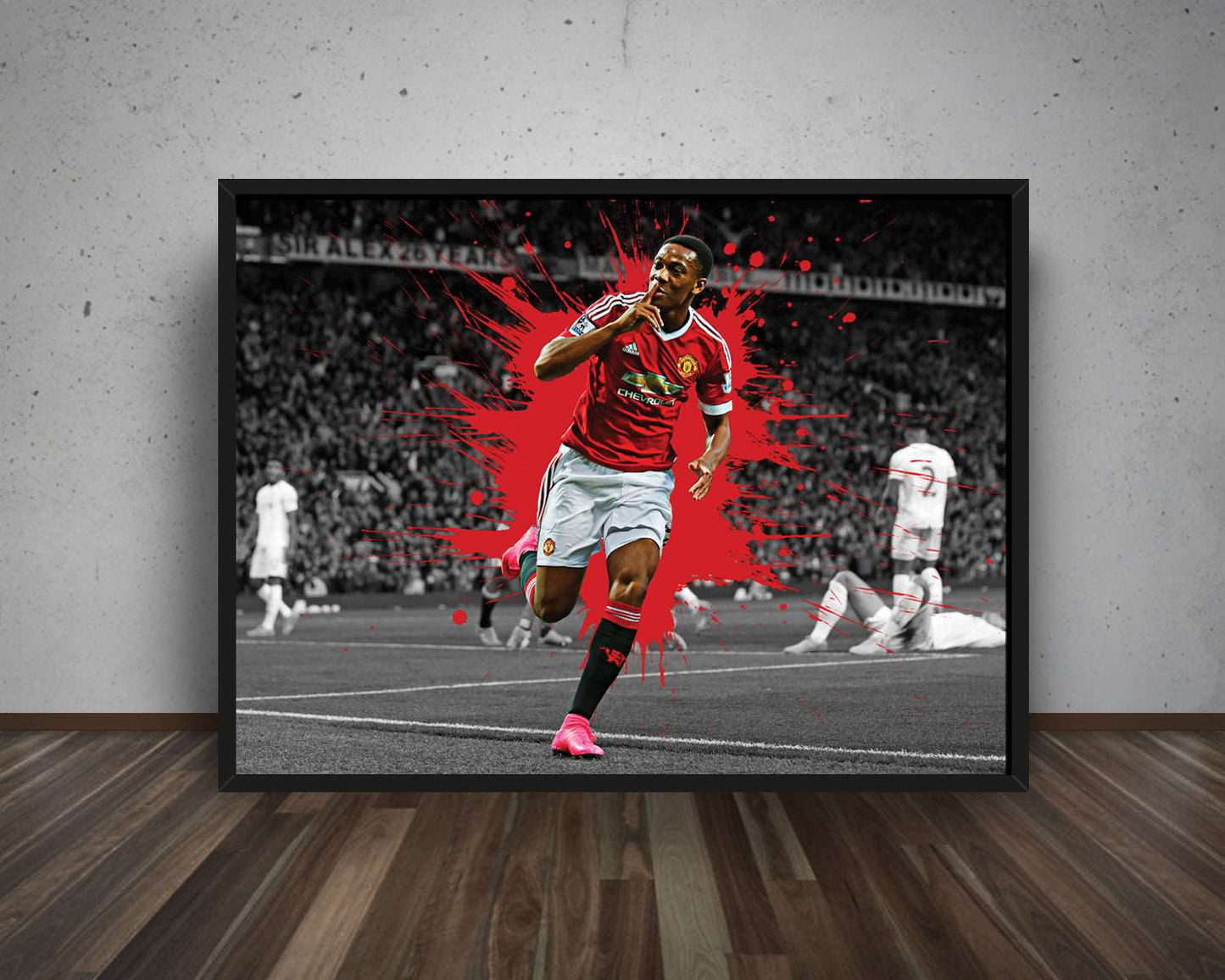 Anthony Martial Black & White Canvas Art