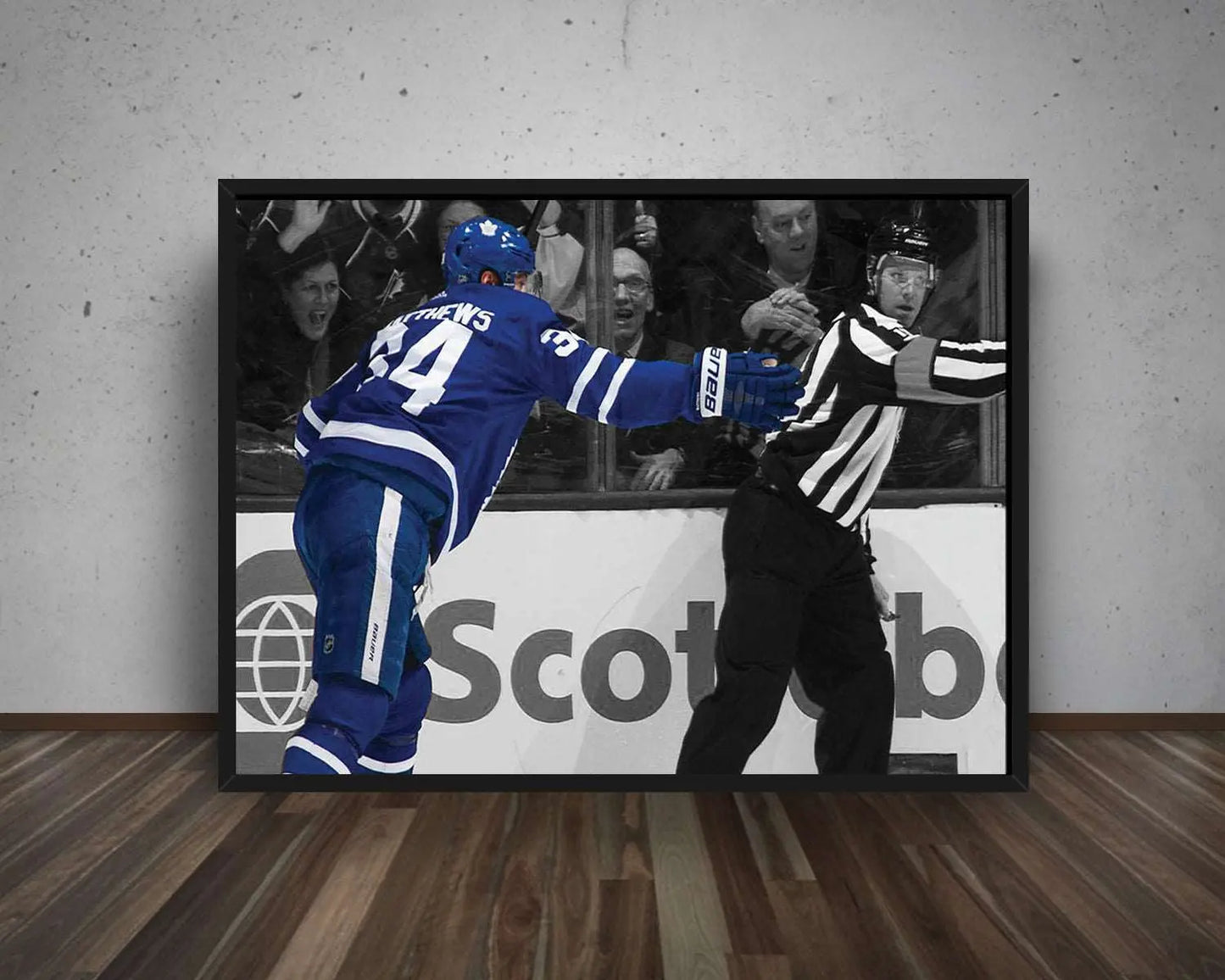 Auston Matthews Black & White Canvas Art