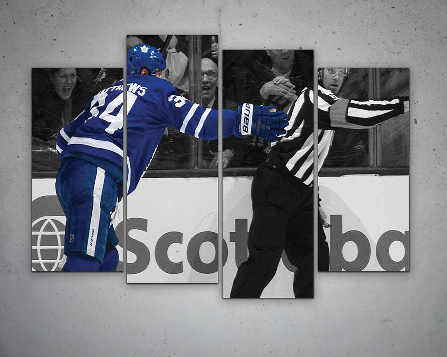 Auston Matthews Black & White Canvas Art
