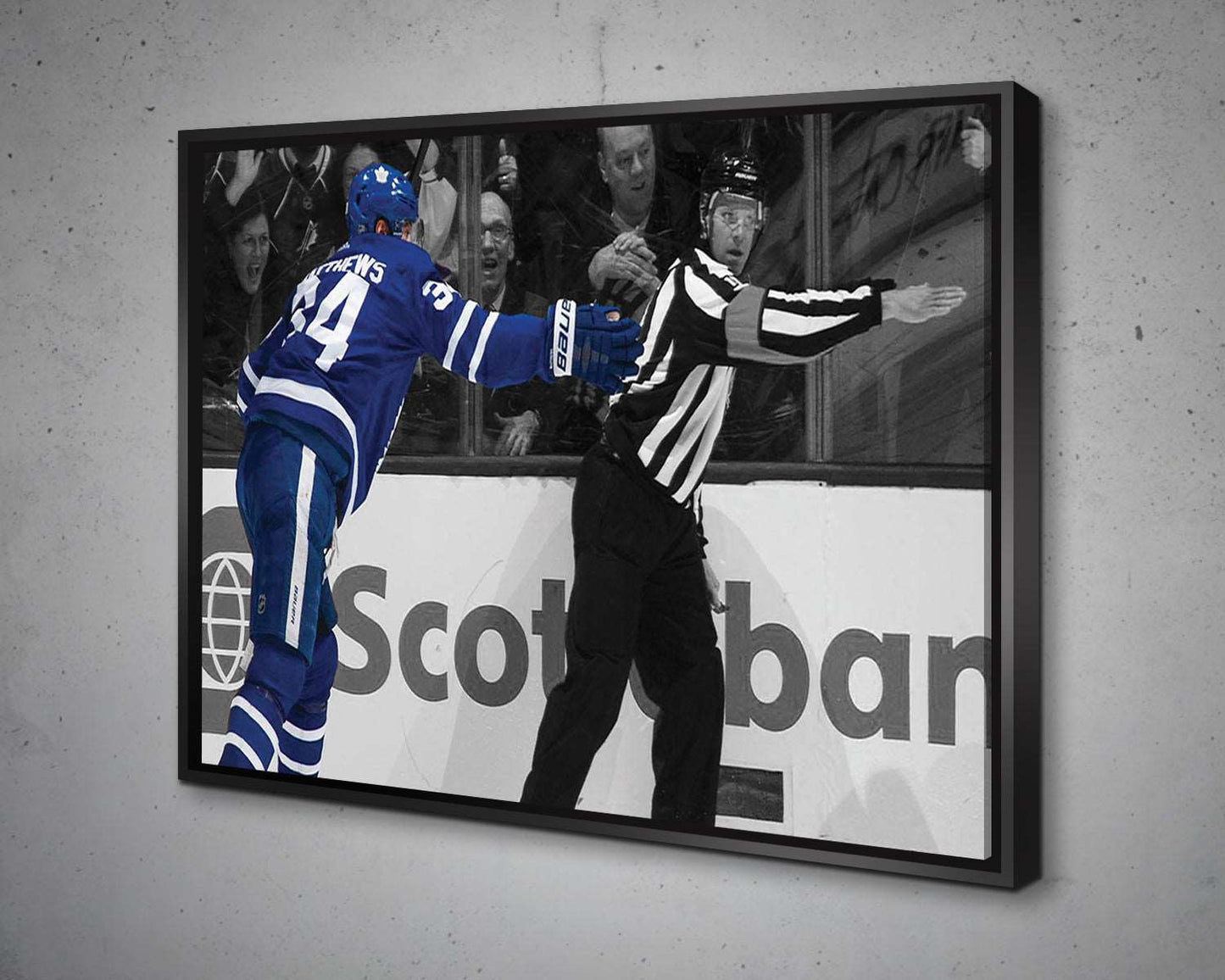 Auston Matthews Black & White Canvas Art