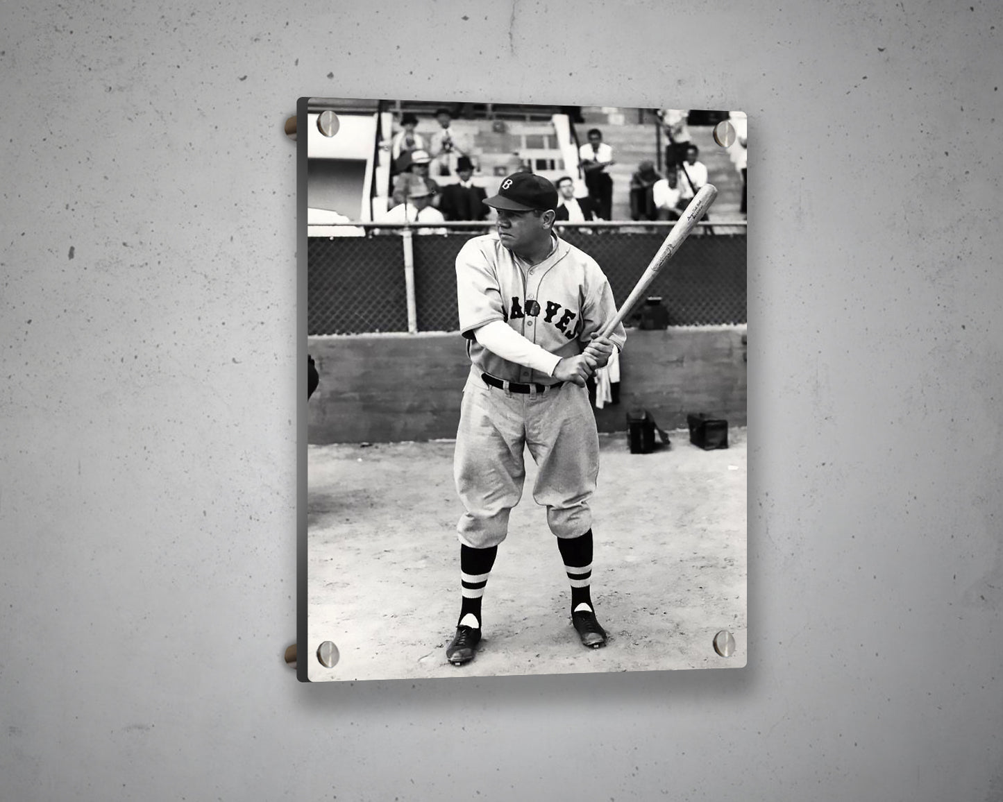 Babe Ruth Black & White Canvas Art