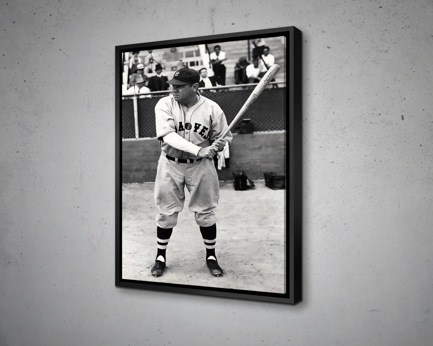Babe Ruth Black & White Canvas Art