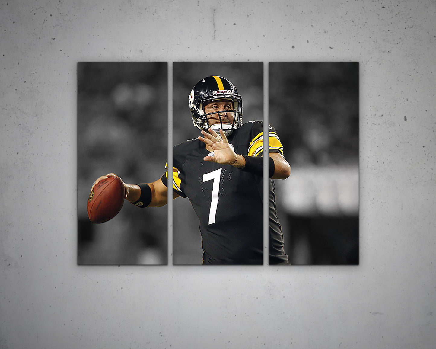 Ben Roethlisberger Black & White Canvas Art