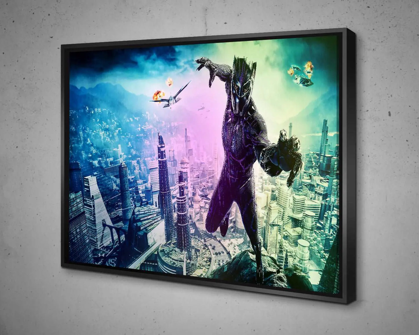 Black Panther Multicolour Wall Art
