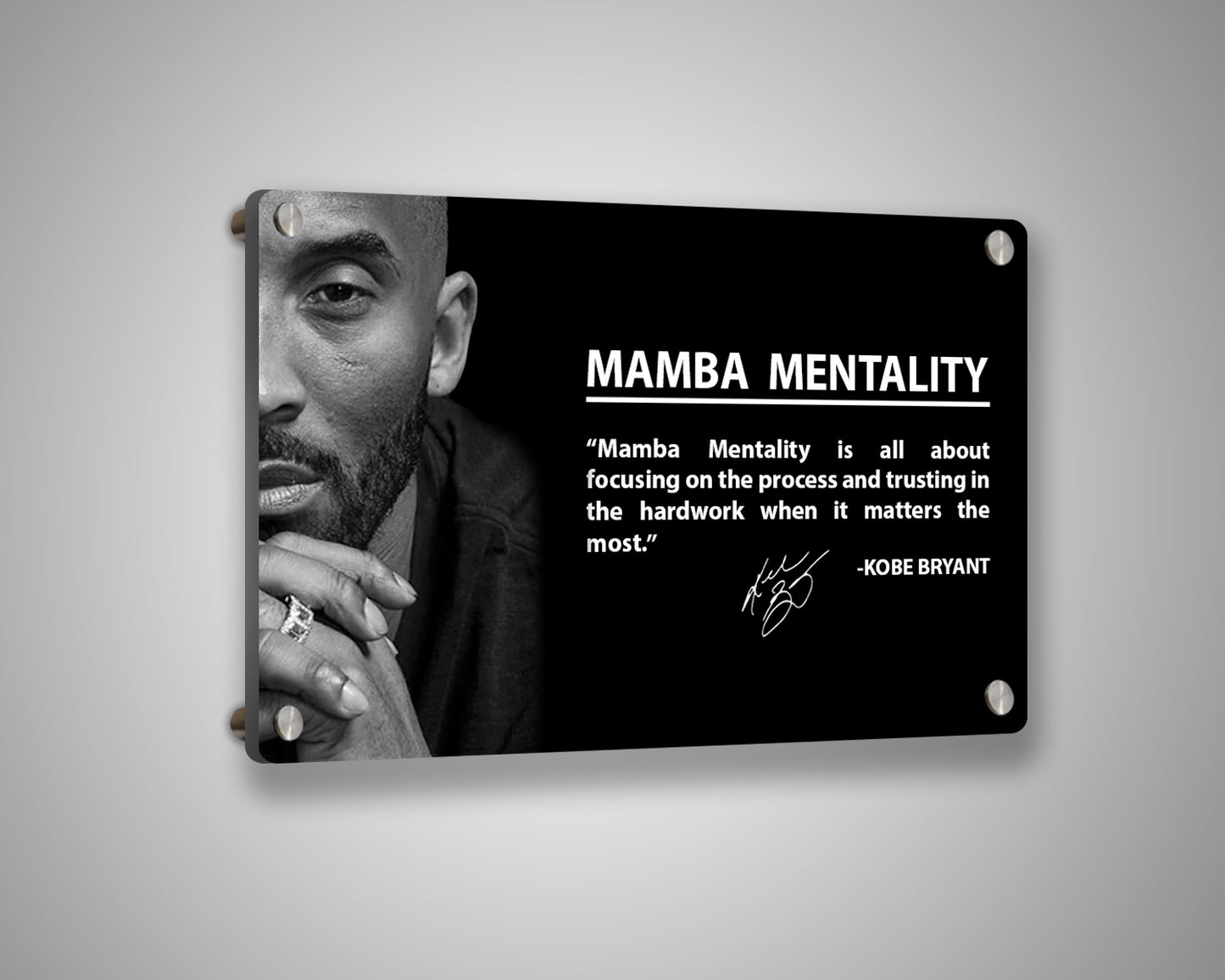 Kobe Bryant Mamba Mentality Canvas Wall Art
