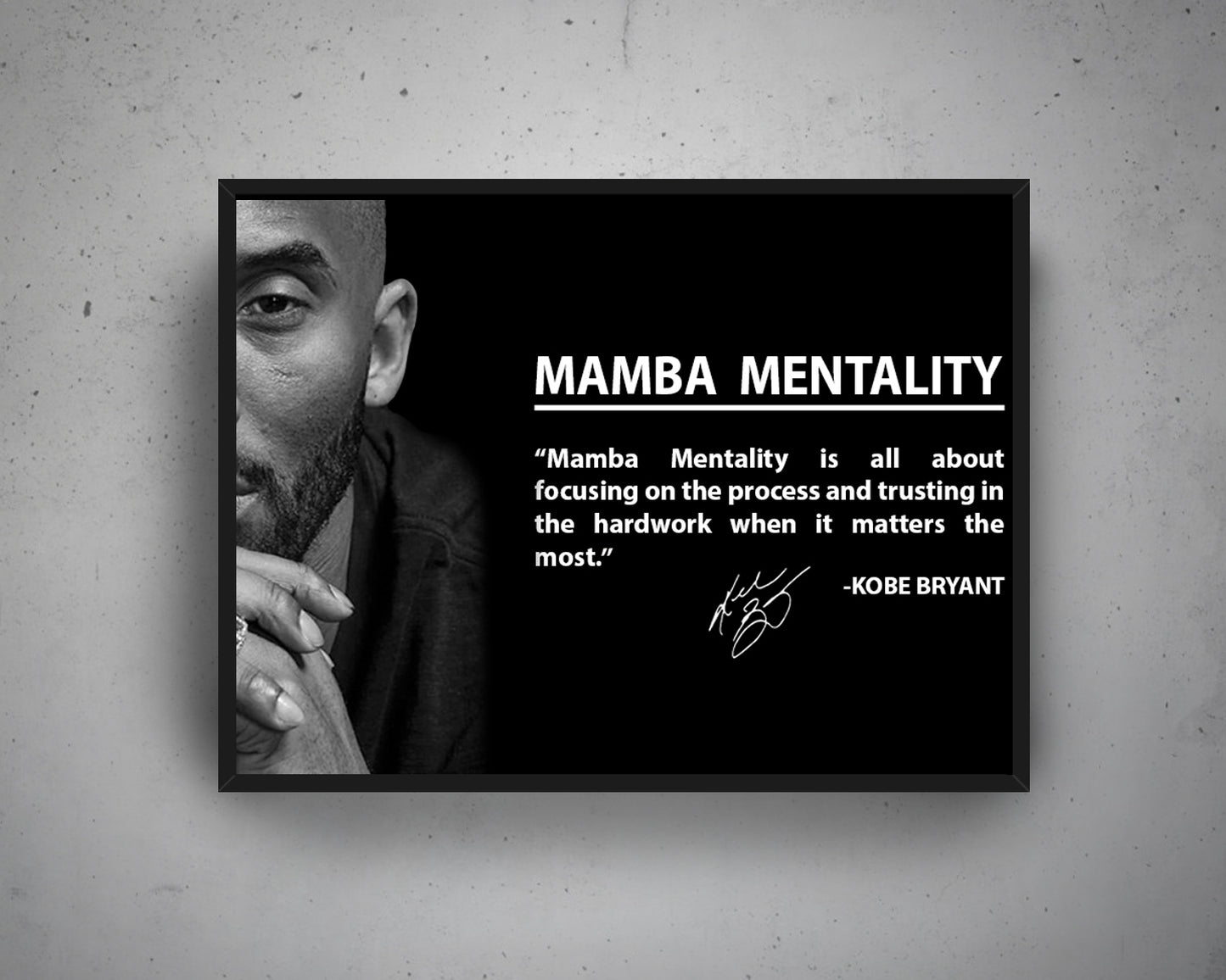 Kobe Bryant Mamba Mentality Canvas Wall Art