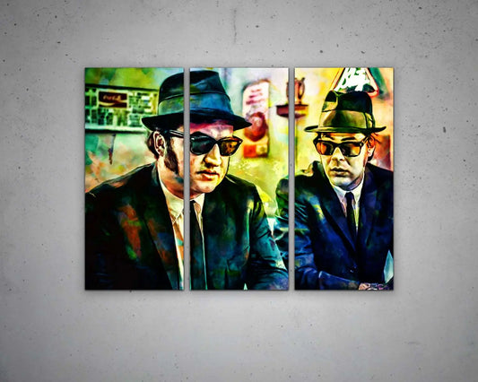 Blue Brothers Multicolour Wall Art