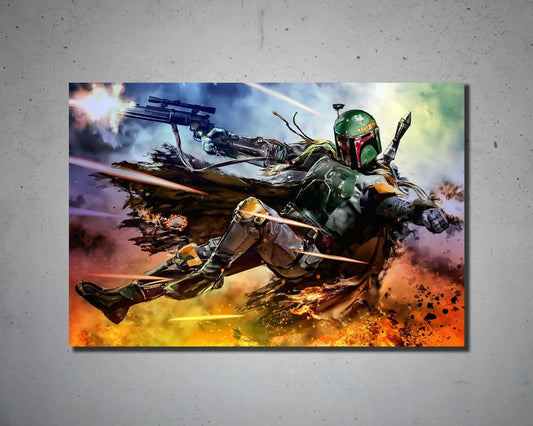 Boba Fett Multicolour Wall Art