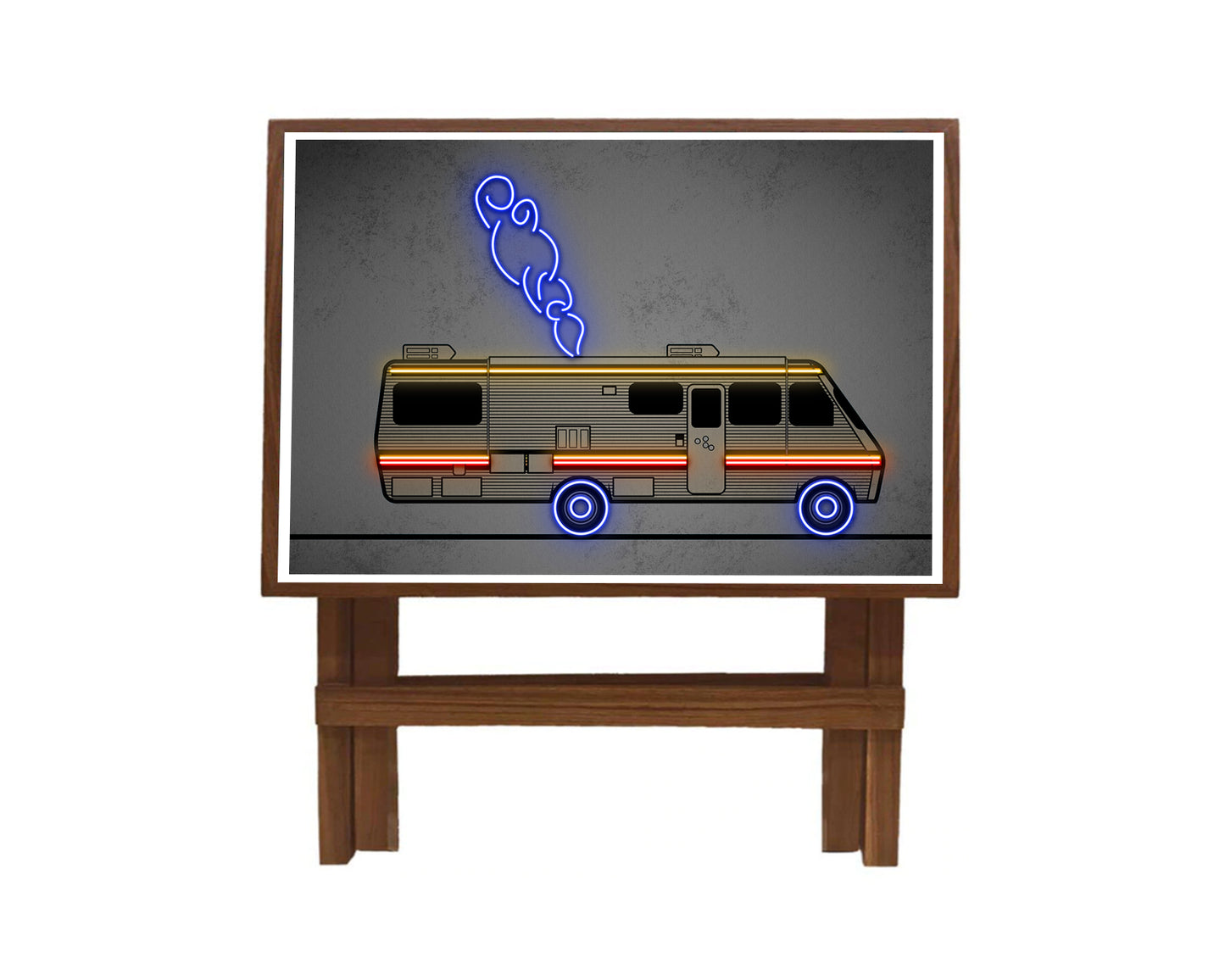 Breaking Bad Bus Neon Effect Coffee and Laptop Table