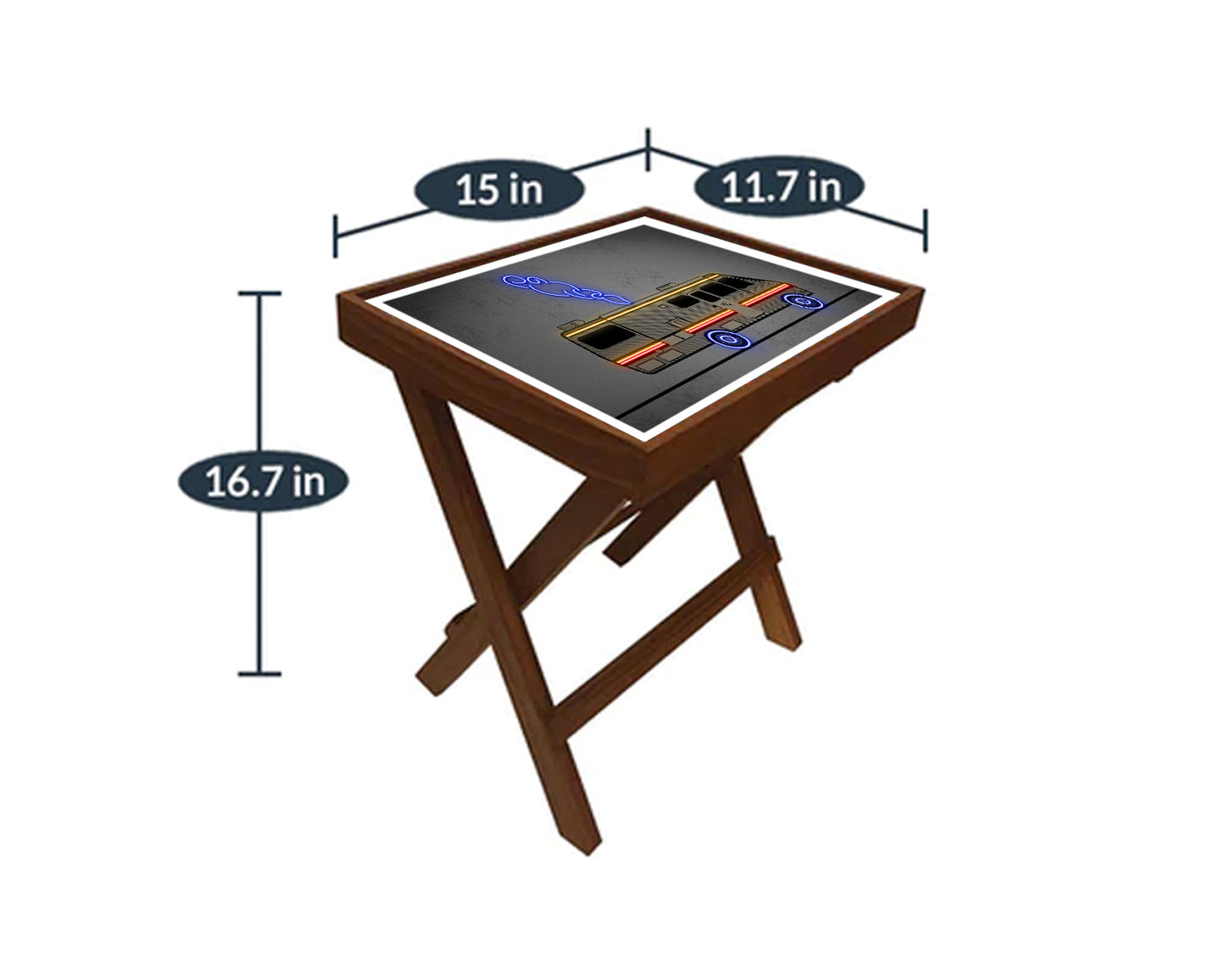 Breaking Bad Bus Neon Effect Coffee and Laptop Table