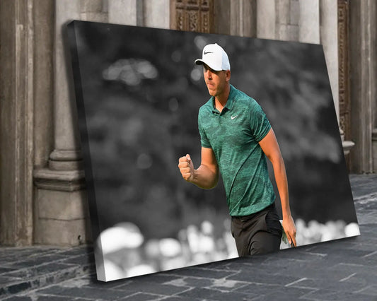 Brooks Koepka Black & White Canvas Art