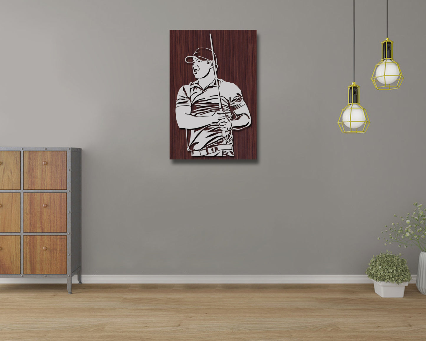 Brooks Koepka LED Wooden Decal