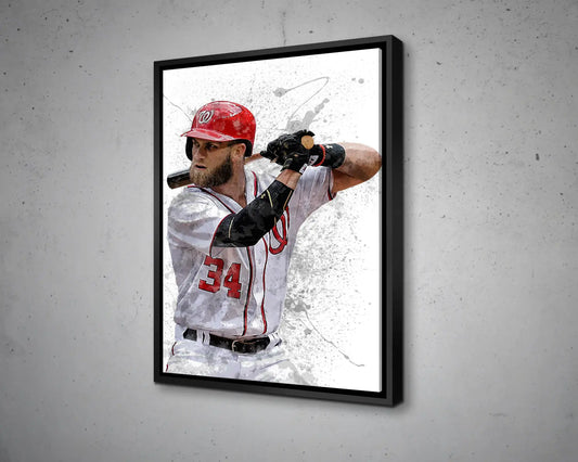 Bryce Harper Splash Effect Canvas Art