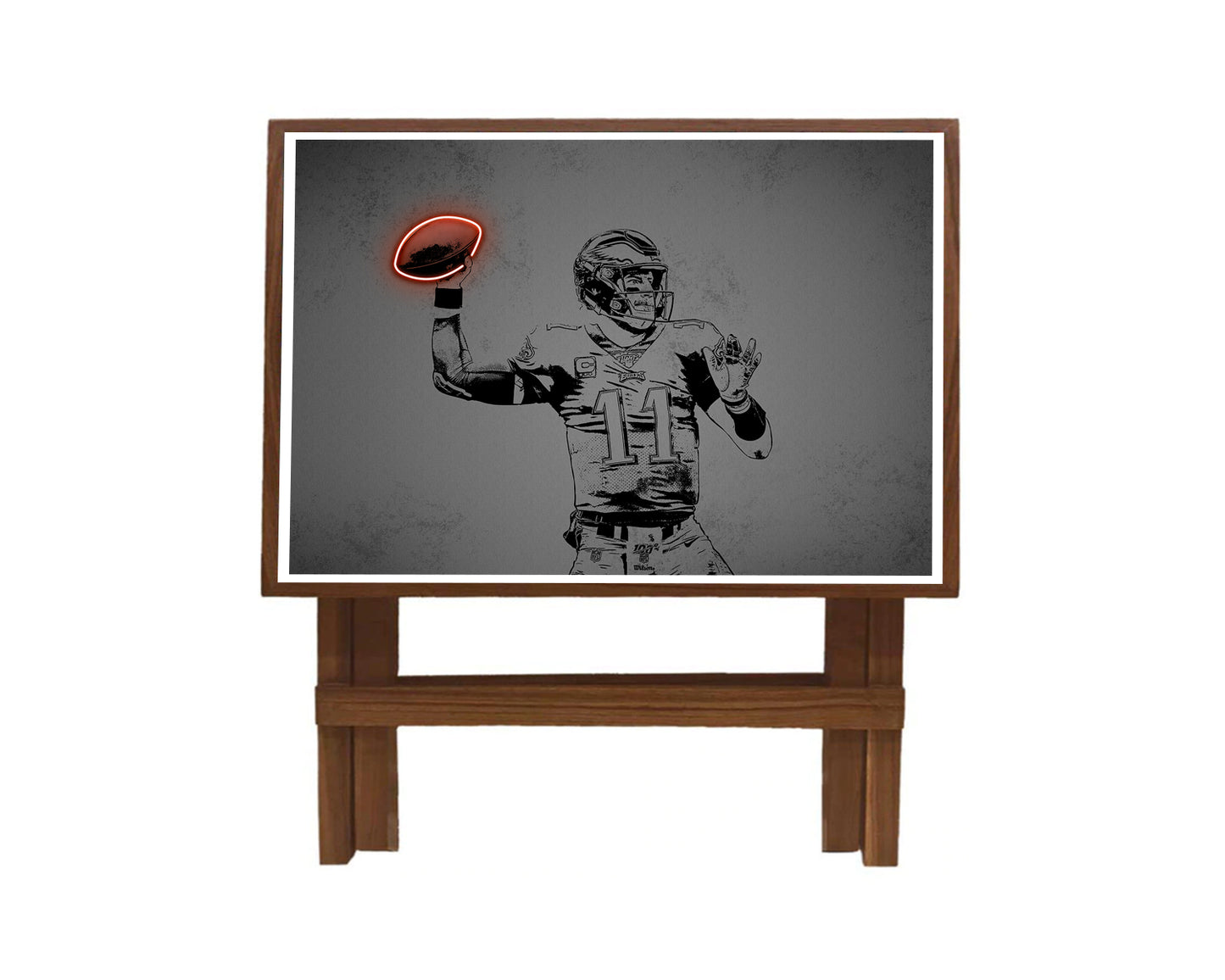 Carson Wentz Neon Effect Coffee and Laptop Table