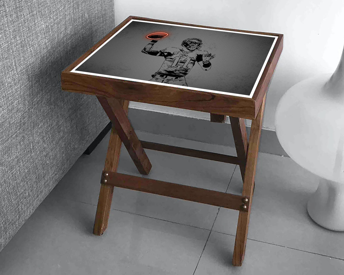 Carson Wentz Neon Effect Coffee and Laptop Table