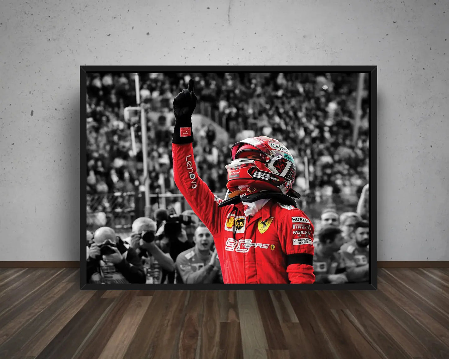 Charles Leclerc Black & White Canvas Art
