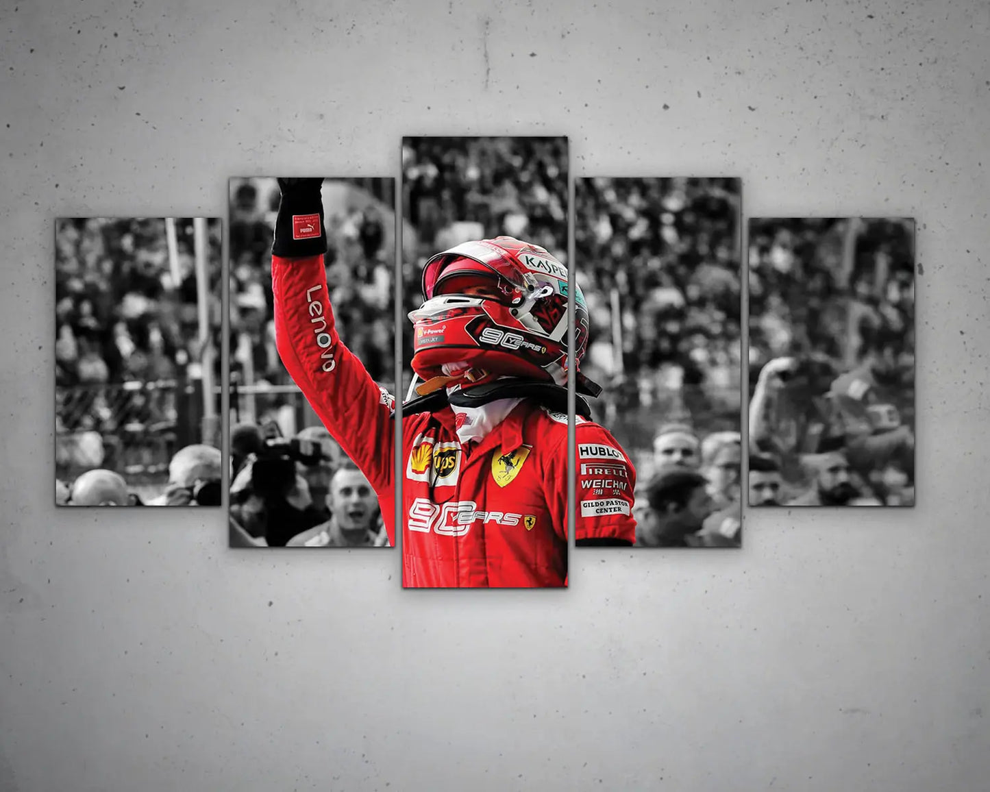 Charles Leclerc Black & White Canvas Art