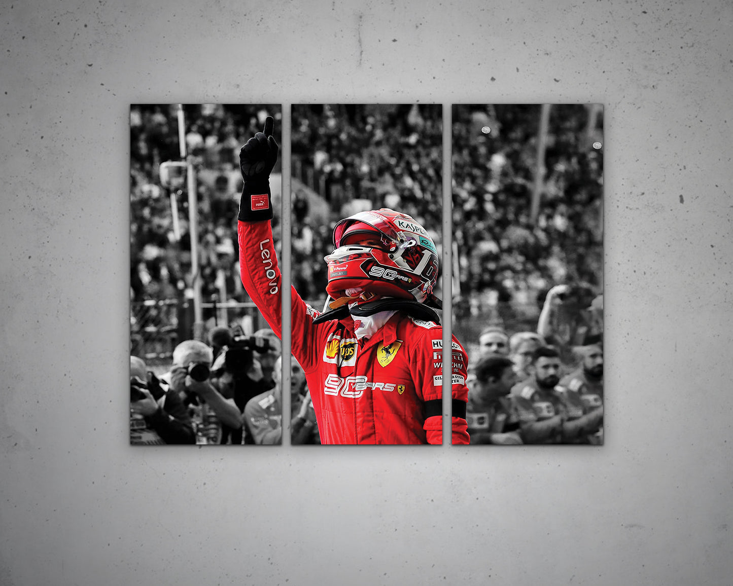 Charles Leclerc Black & White Canvas Art