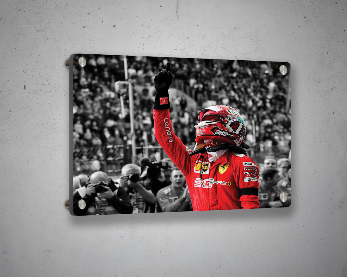 Charles Leclerc Black & White Canvas Art