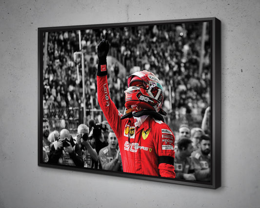 Charles Leclerc Black & White Canvas Art
